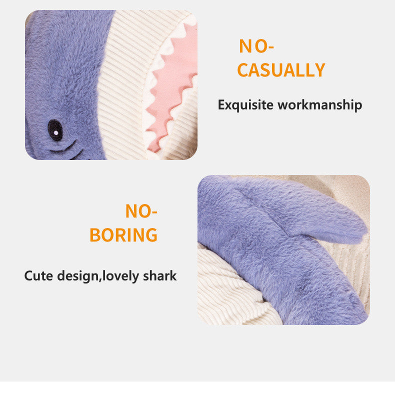 Lovely Pet Bed Dog Kennel House Thick Warm Cat Bed Pad Soft Sofa Shark Pattern Cushion For Small Medium Dogs Puppy Sleeping Mat